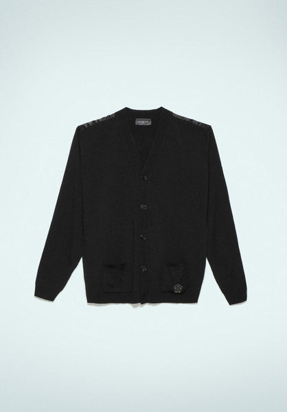 Cardigan con placchetta nero Gaelle Paris