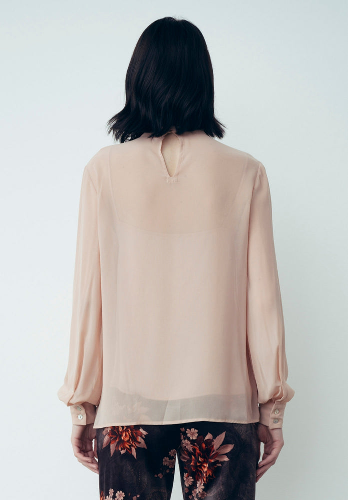 Blusa In Chiffon Rosa Gaelle Paris