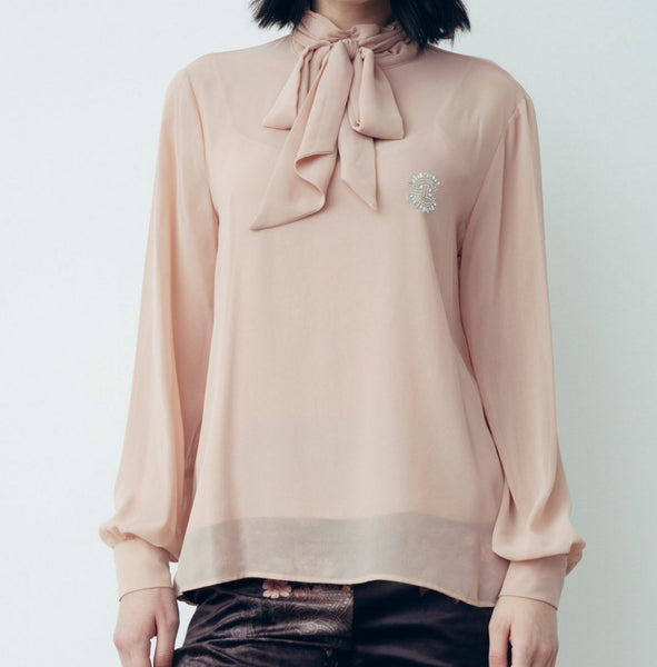 Blusa In Chiffon Rosa Gaelle Paris