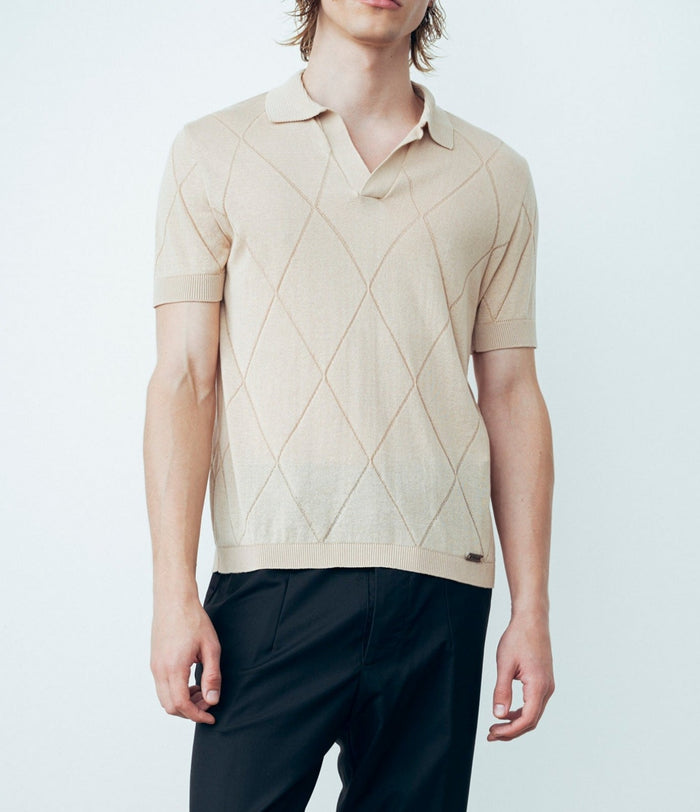 POLO BASIC IN MAGLIERIA  Beige - Gaëlle Paris