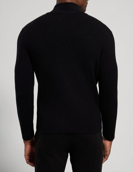 Maglia uomo con dettaglio zip nero Bikkembergs