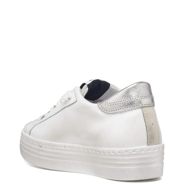 Sneakers 2Stars platform argento