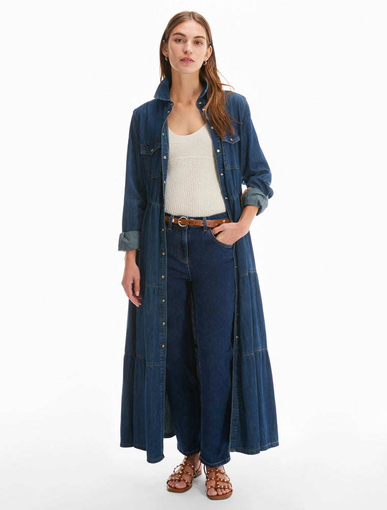 Chemisier in denim leggero lungo Penny Black