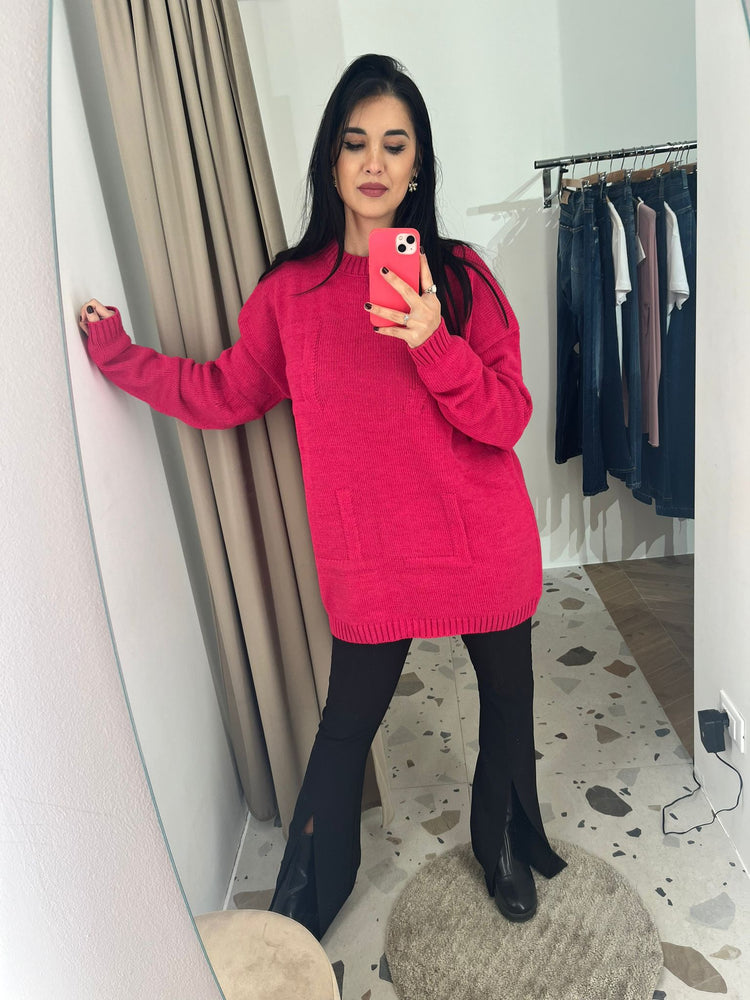 Pullover In Maglieria Fucsia - Gaëlle Paris