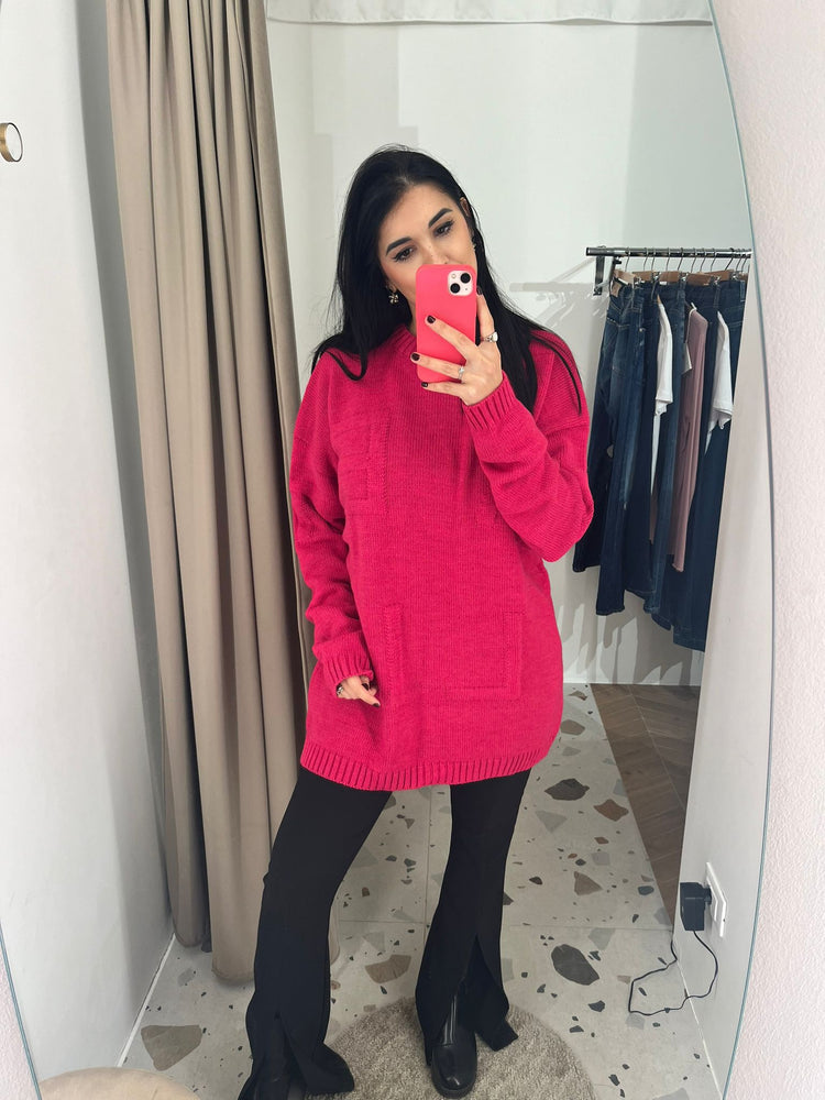 Pullover In Maglieria Fucsia - Gaëlle Paris