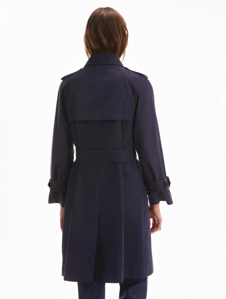 Trench in gabardine antigoccia blu Penny Black