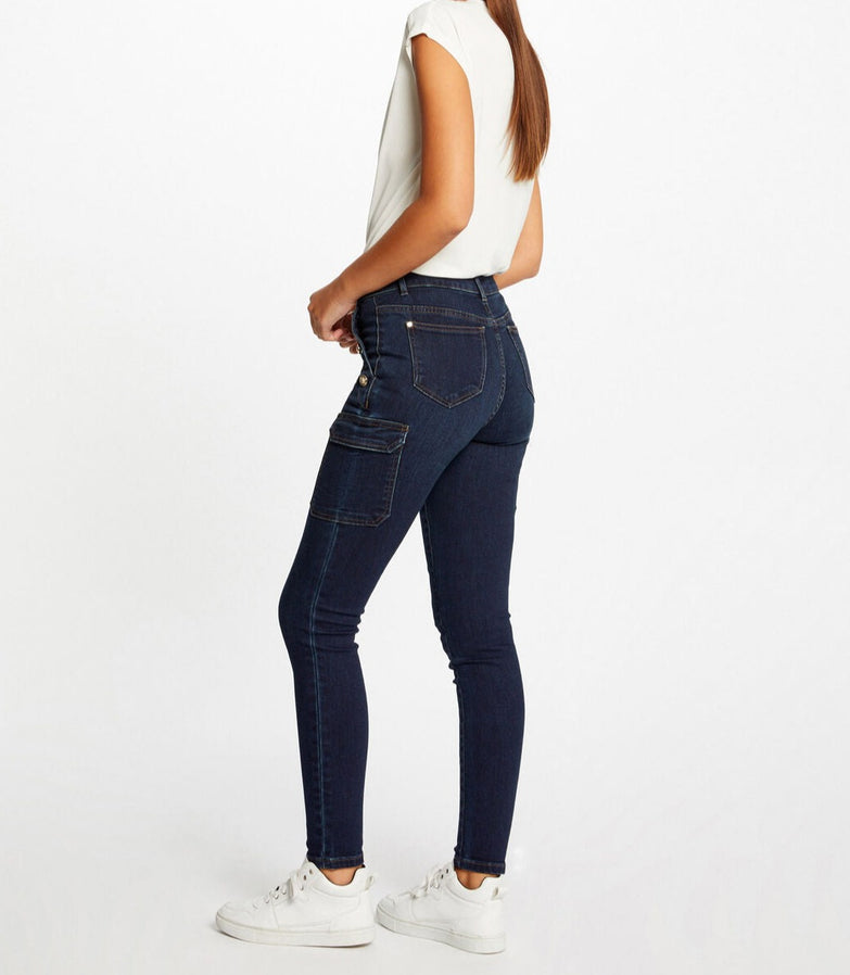 Pantaloni cargo skinny jeans denim Morgan de toi