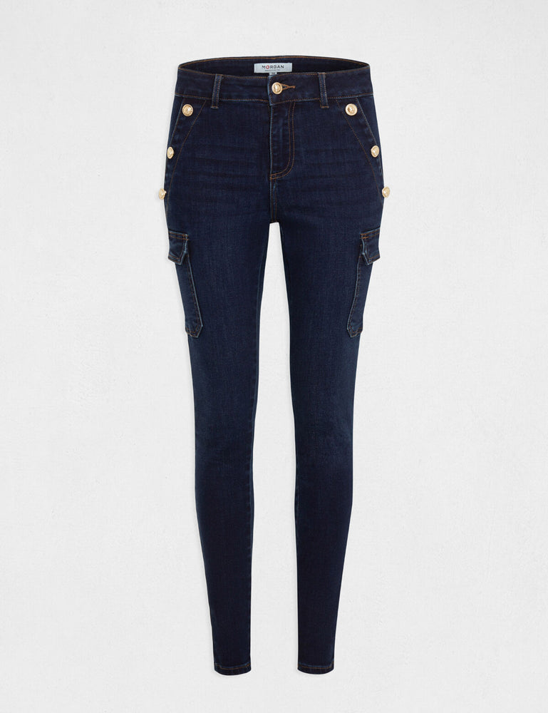 Pantaloni cargo skinny jeans denim Morgan de toi